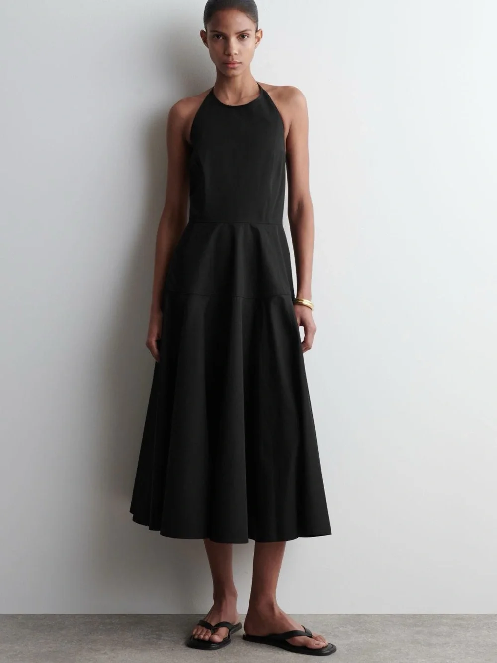 COS PIMA COTTON HALTERNECK DRESS - Picture 3 of 5
